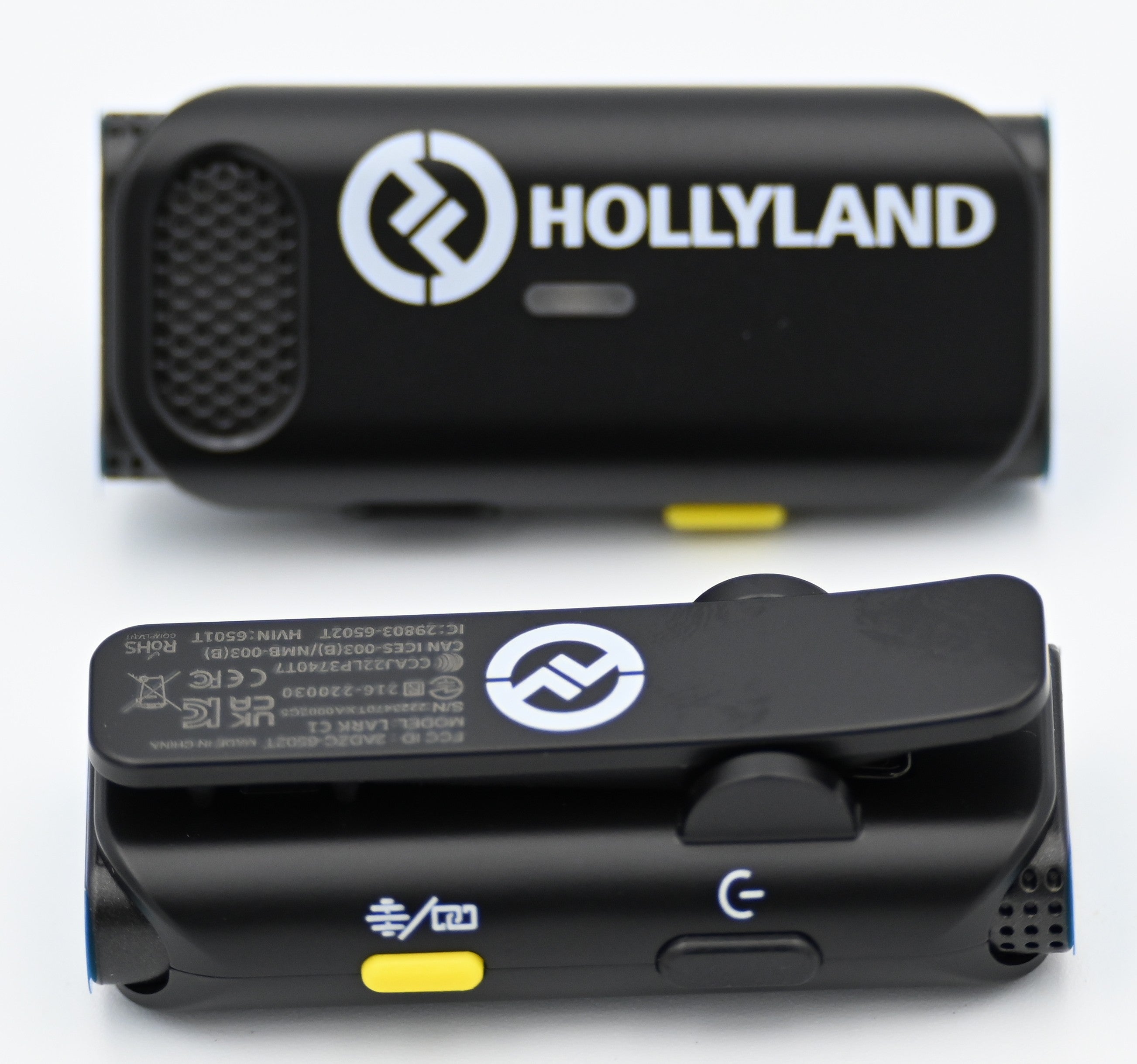 Hollyland LARK C1 DUO Wireless Microphone System for iPhone & iPad - 2.4GHz Dual Channel Lavalier Mic with Lightning Connector (Black) - Perfect for Vlogging, Live Streaming & Content Creation