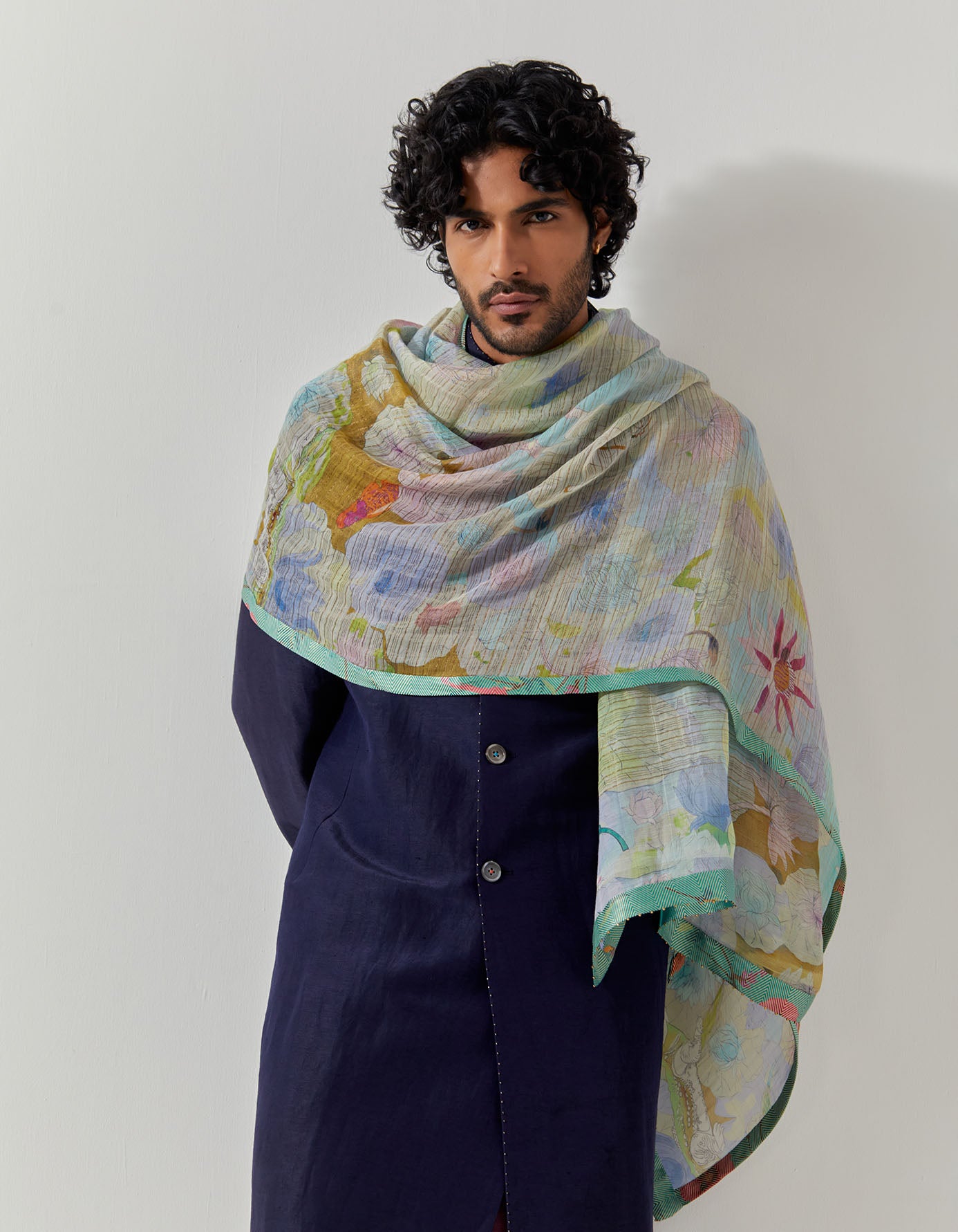Elegant Purple Chanderi Silk Dupatta Scarf - Perfect for Weddings, Parties & Festive Occasions