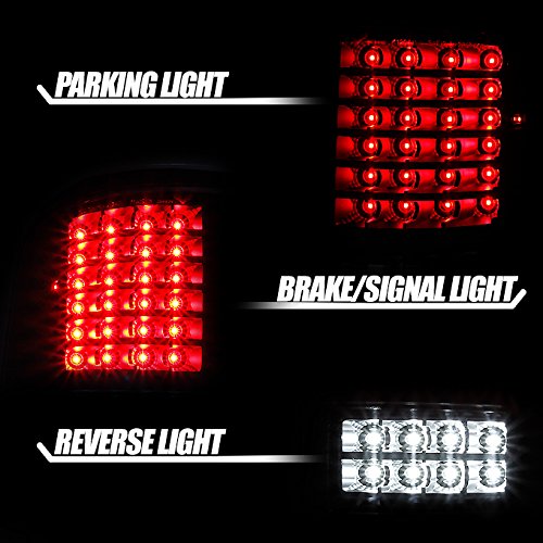 AKKON Black Halo Projector LED Headlights & Full LED Tail Lights for 2004-2008 Ford F150 F-150 - Upgrade Your Truck's Style & Night Visibility for Off-Roading & City Driving
