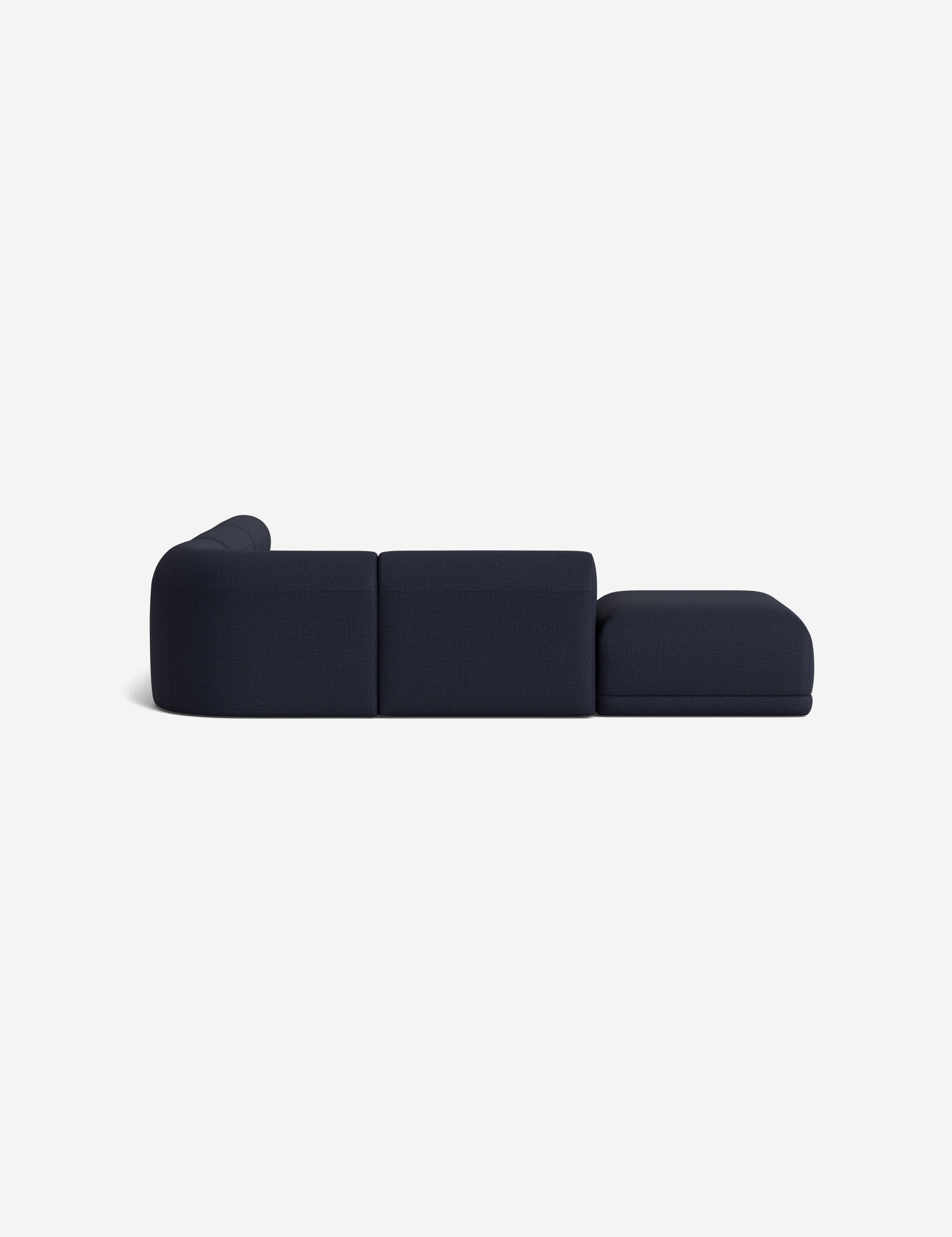 Modern Carson Sectional Sofa with Ottoman - Comfortable L-Shaped Couch for Living Room, Family Room & Home Theater - Perfect for Relaxing, Entertaining & Movie Nights
