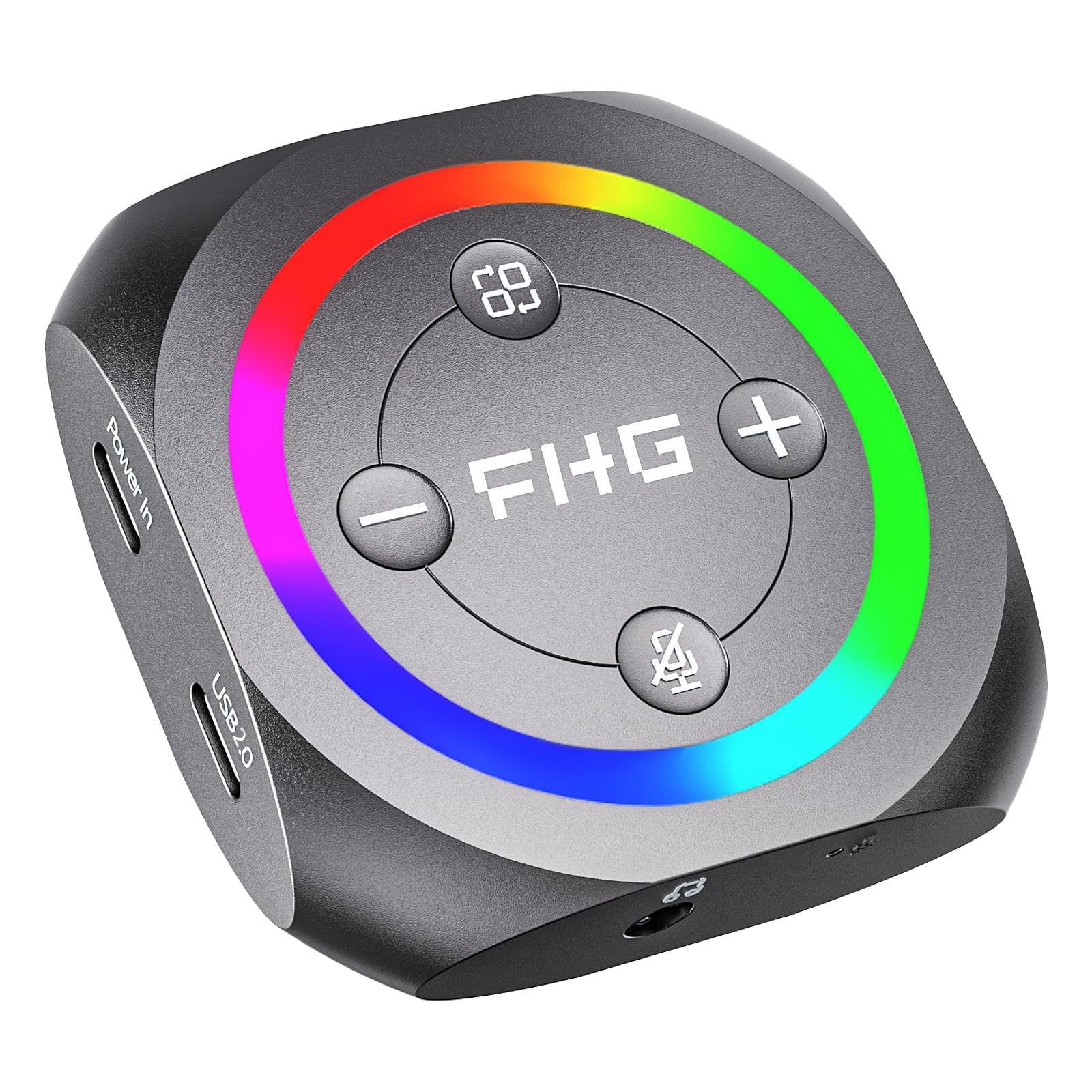 FHG DAC External USB Sound Card - 7.1 Virtual Surround Sound Gaming DAC with 5-in-1 Hub | AI Noise Cancellation for Gaming Headsets, PS4, PS5, Xbox One | Perfect for Competitive Gaming & Streaming Setup