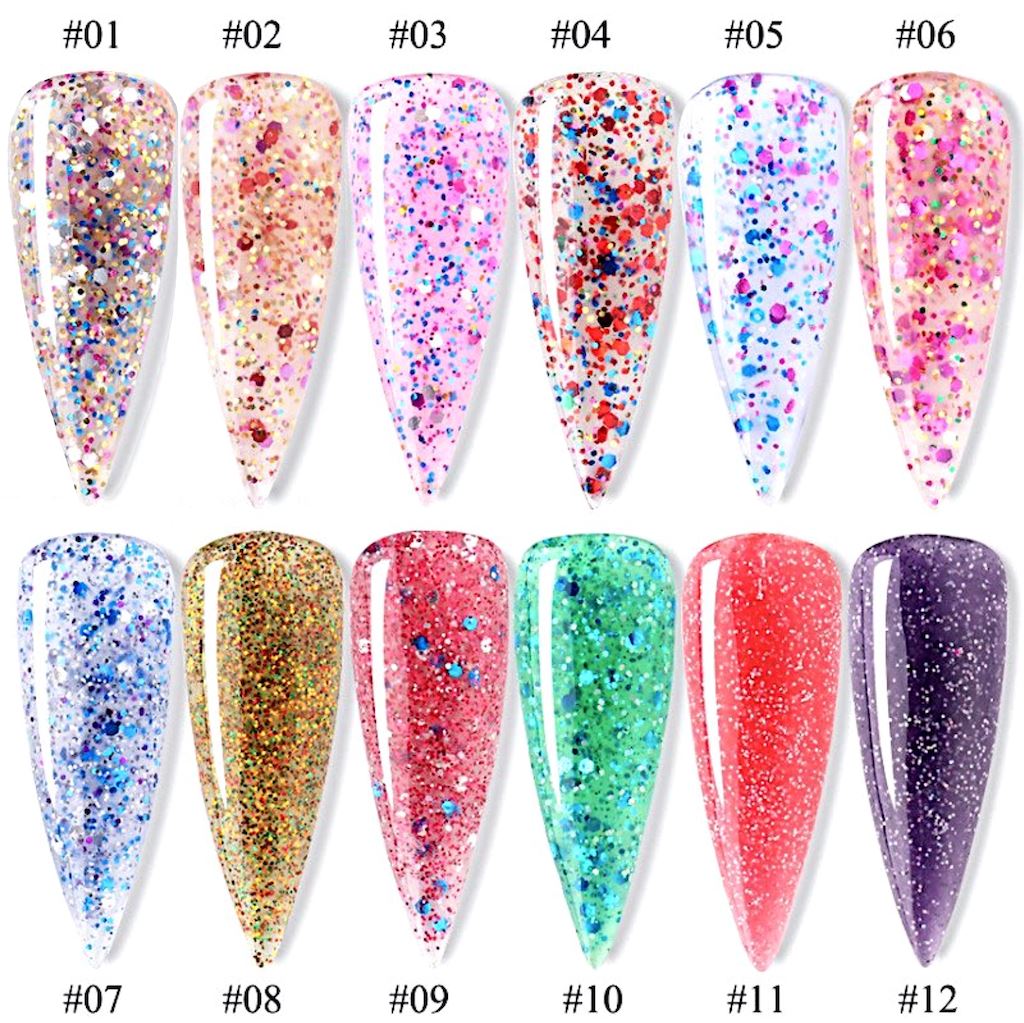 Glitter Diamond PolyGel Nail Kit - Professional Gel in a Tube for Long-Lasting Nail Extensions & Manicures - Perfect for Salon, Home Use & Special Occasions