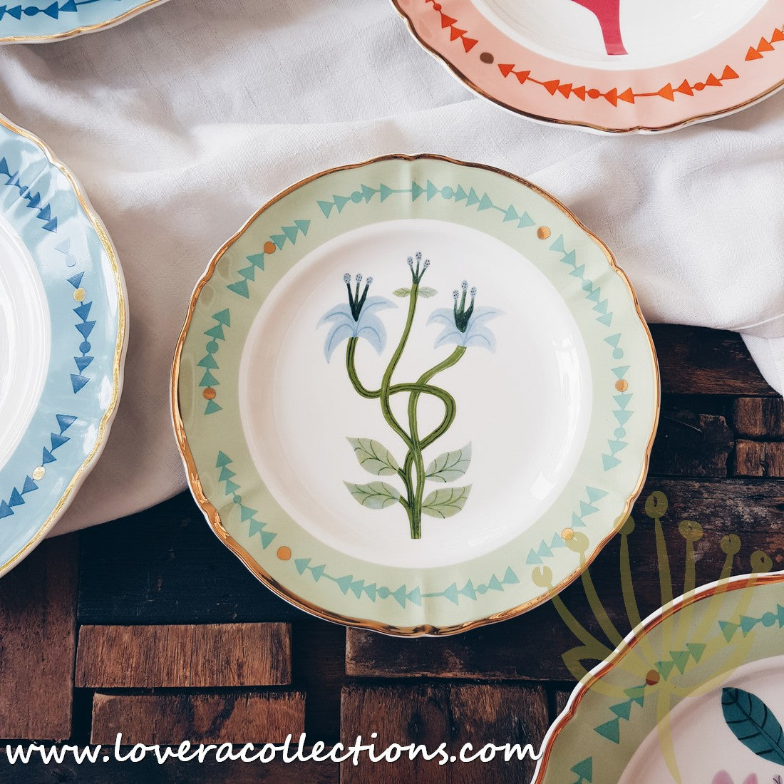 Bitossi Italy Botanica Dinnerware Set - Premium Ceramic Plates, Bowls & Mugs - Elegant Floral Design for Dining, Entertaining & Home Decor (50% Off Clearance Sale)