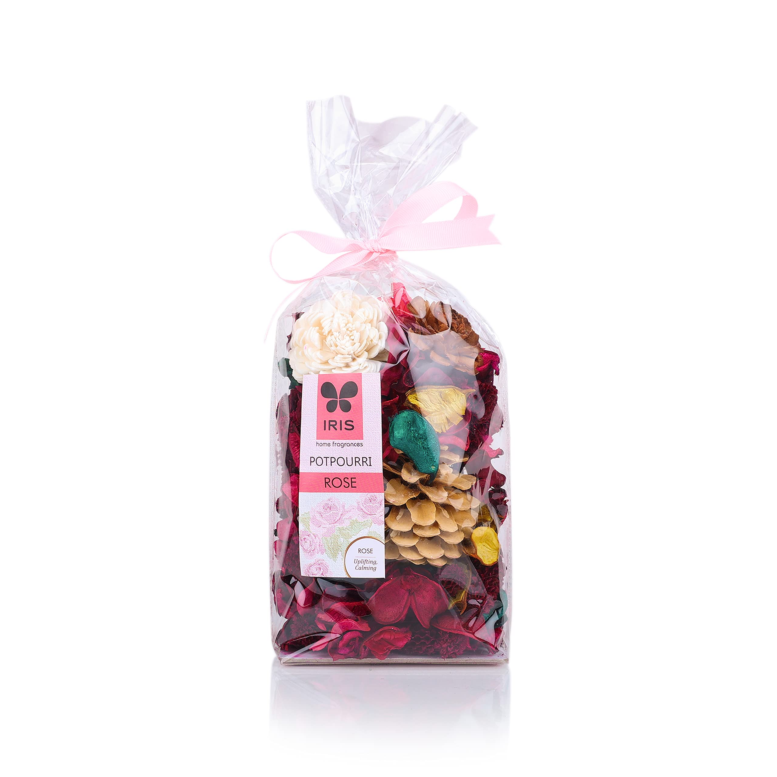 Premium Rose Potpourri - Natural Floral Home Fragrance with Long-Lasting Rose Scent | Handmade in India | 140g Red Decorative Potpourri for Living Room, Bedroom, Bathroom & Office | Mood Boosting Aromatherapy Decor