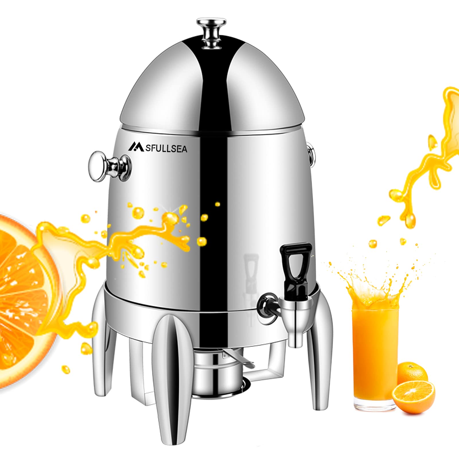 12L Stainless Steel Hot Beverage Dispenser for Coffee, Tea, Chocolate & Juice - Keeps Drinks Hot or Cold - Perfect for Parties, Catering & Office Events (48 Cups Capacity)