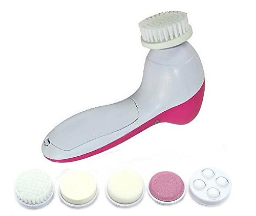 5-in-1 Electric Facial Cleansing Brush with Deep Pore Cleaner & Massager - Gentle Skin Care Tool for Exfoliation & Blackhead Removal | Perfect for Daily Skincare Routine & Spa Treatments (Model #H00203D)