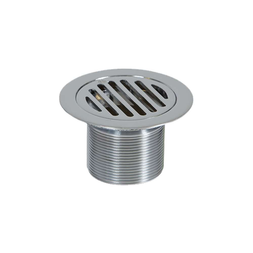 Brasshard Male Round Grate 80 x 50mm CP - Durable Brass Drain Cover for Bathroom, Kitchen & Outdoor Use - Perfect for Plumbing, Sewage & Water Drainage Systems