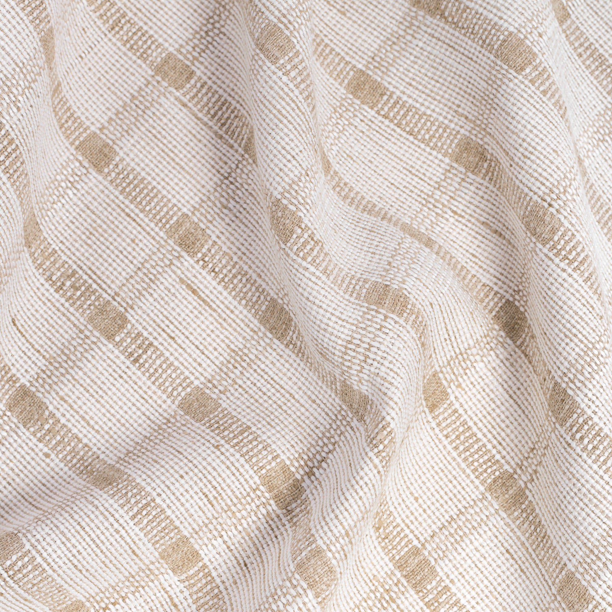 Harriet Check Fabric - Natural Cotton Plaid Textile for Upholstery, Curtains & Home Decor | Perfect for DIY Sewing Projects & Crafting