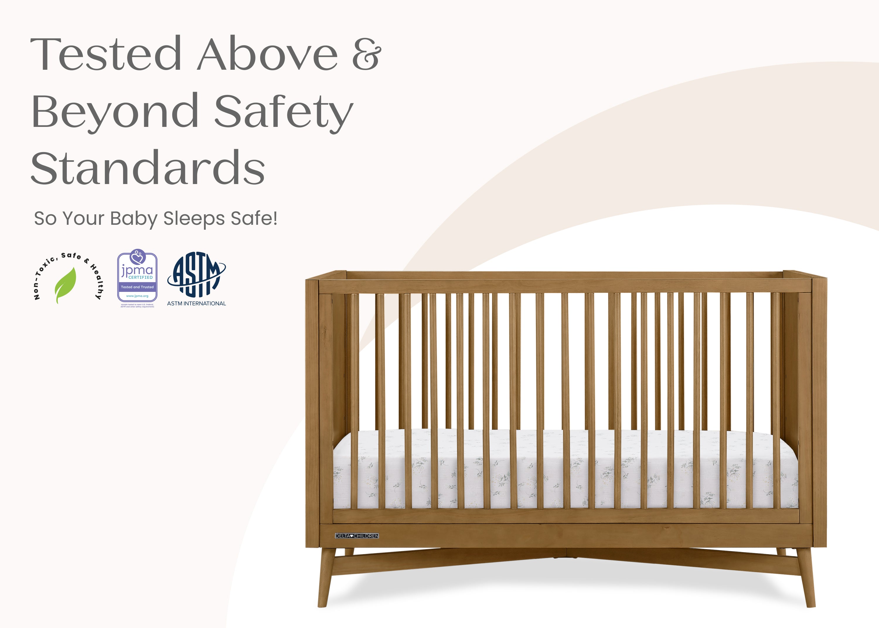 Dylan 4-in-1 Convertible Baby Crib - Toddler Bed, Daybed & Full-Size Bed | Safe & Stylish Nursery Furniture for Newborns to Teens | Perfect for Bedrooms, Daycare & Guest Rooms