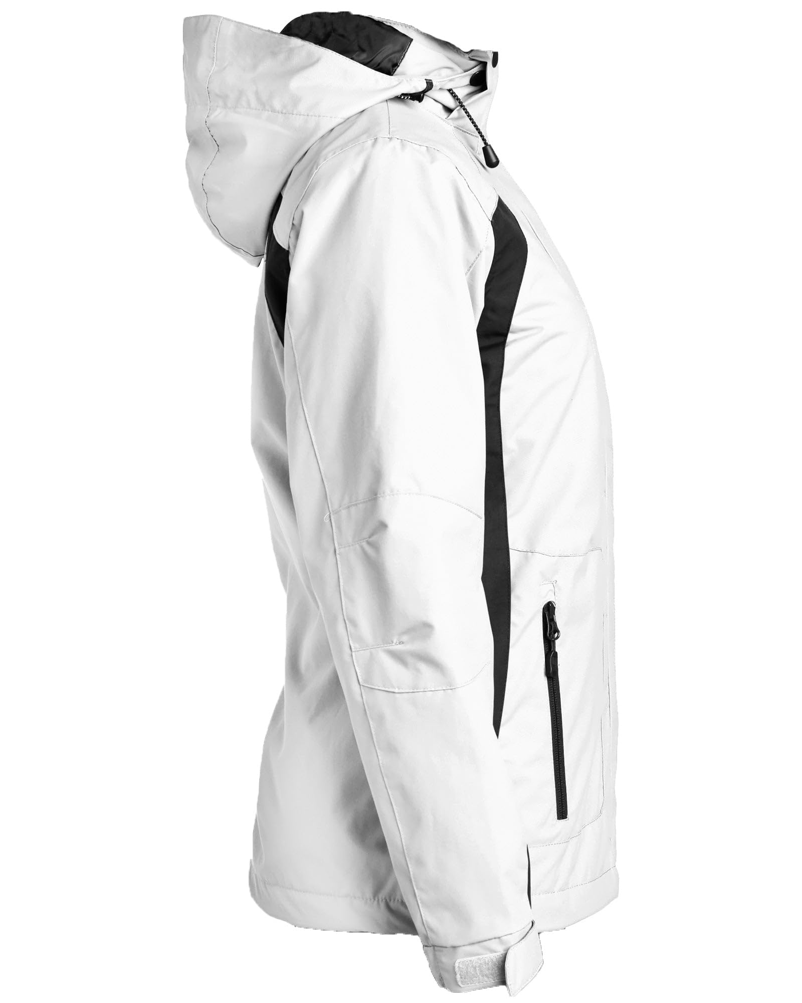 Women's Waterproof Jacket for Rain & Snow - Lightweight Windproof Outdoor Coat for Hiking, Camping & Commuting - White Foul Weather Gear