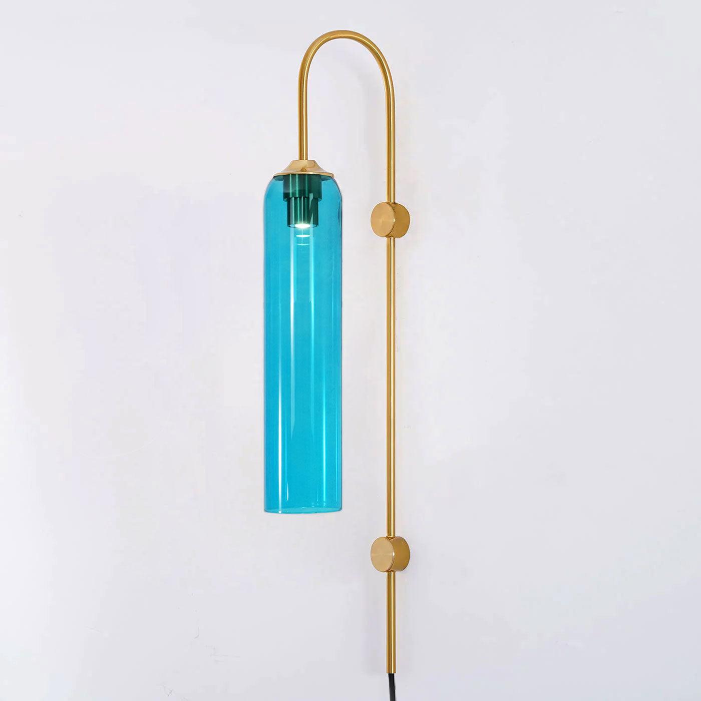 Modern Glass Plug-In Wall Sconce - Elegant Lighting Fixture for Bedroom, Living Room & Hallway Decor
