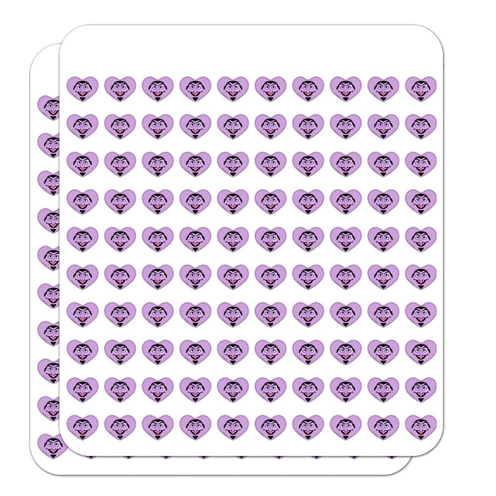 Sesame Street Count Face Heart Shaped Planner Stickers - DIY Scrapbook & Calendar Decoration for Kids, Journaling, Bullet Journal, and Craft Projects