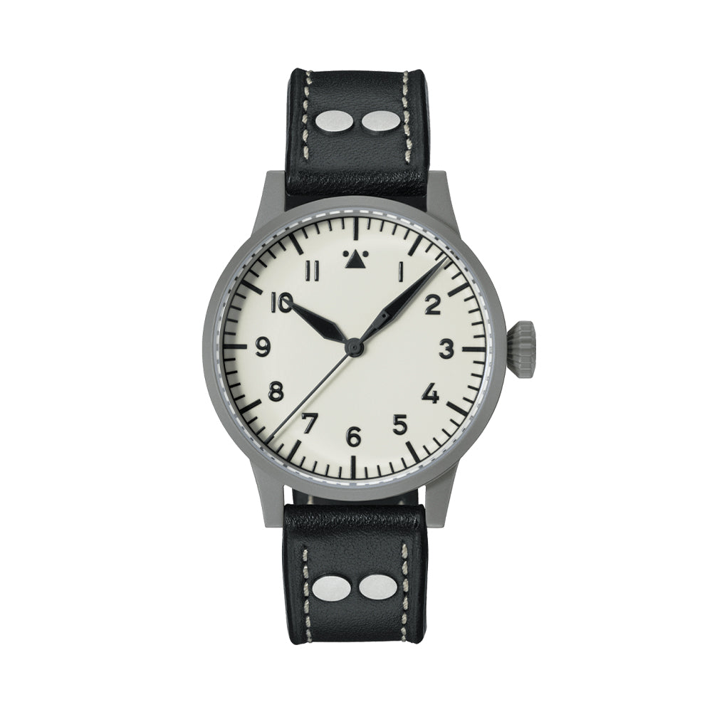 Original Pilot Venedig Automatic 39mm Men's Watch - White Dial with Genuine Leather Strap - Perfect for Business, Casual Wear & Formal Occasions