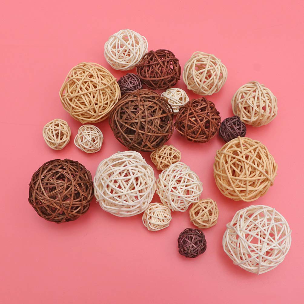 18pcs Natural Grapevine Balls for DIY Aromatherapy, Wedding Decor, Vase Filler, and Home Centerpieces - Perfect for Rustic Weddings, Boho Home Decor, and Table Scatter Arrangements