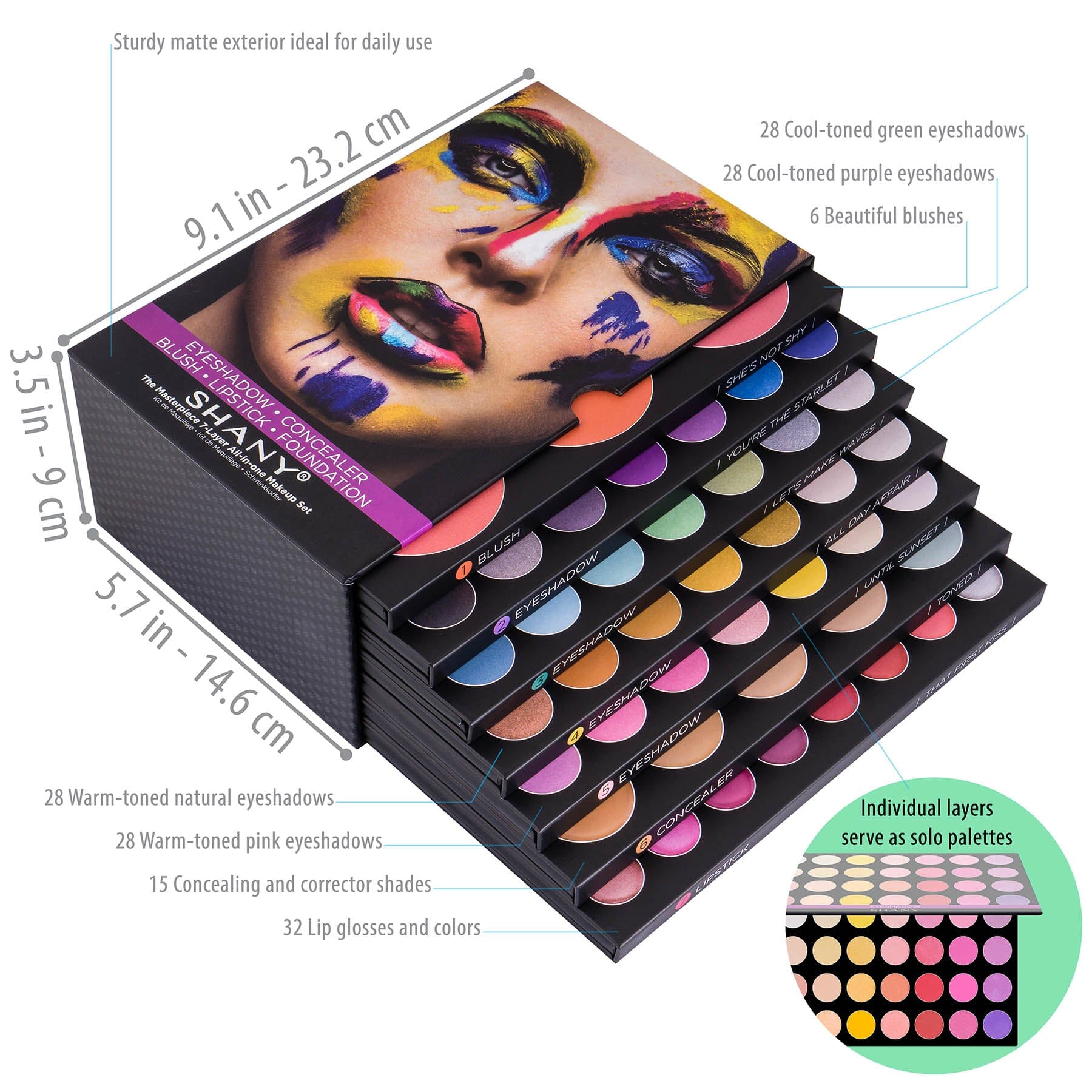 The Masterpiece 7-in-1 Complete Makeup Kit with Foundation, Concealer, Blush & More | Perfect for Daily Use, Special Occasions & Professional Makeup Artists