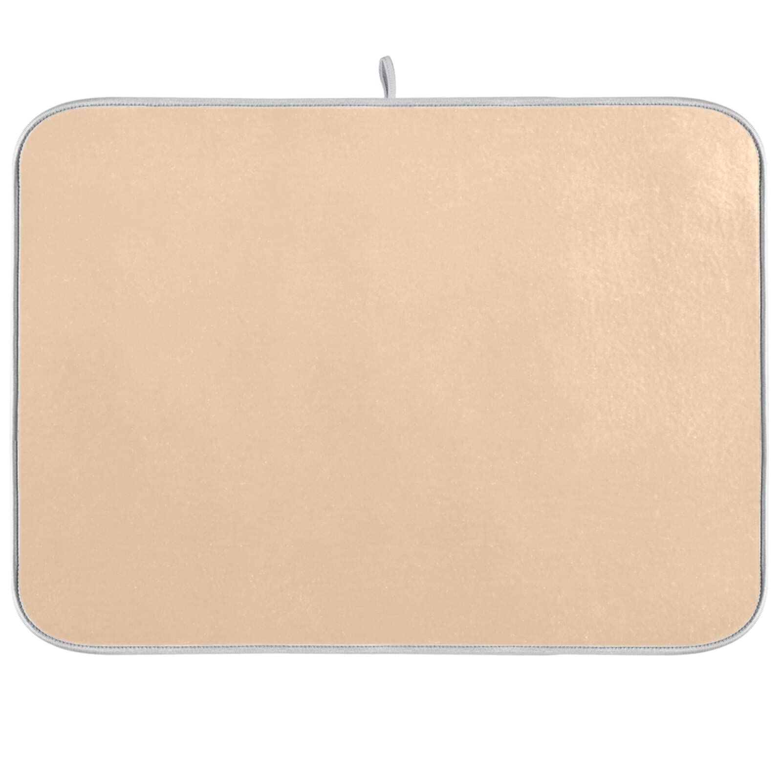 Peach Small Dish Drying Mat XL - 16x18 Inch Microfiber Heat-Resistant Kitchen Counter Mat | Drainer Pad for Dishes & Kitchen Decor | Perfect for Countertop Protection and Drying Utensils
