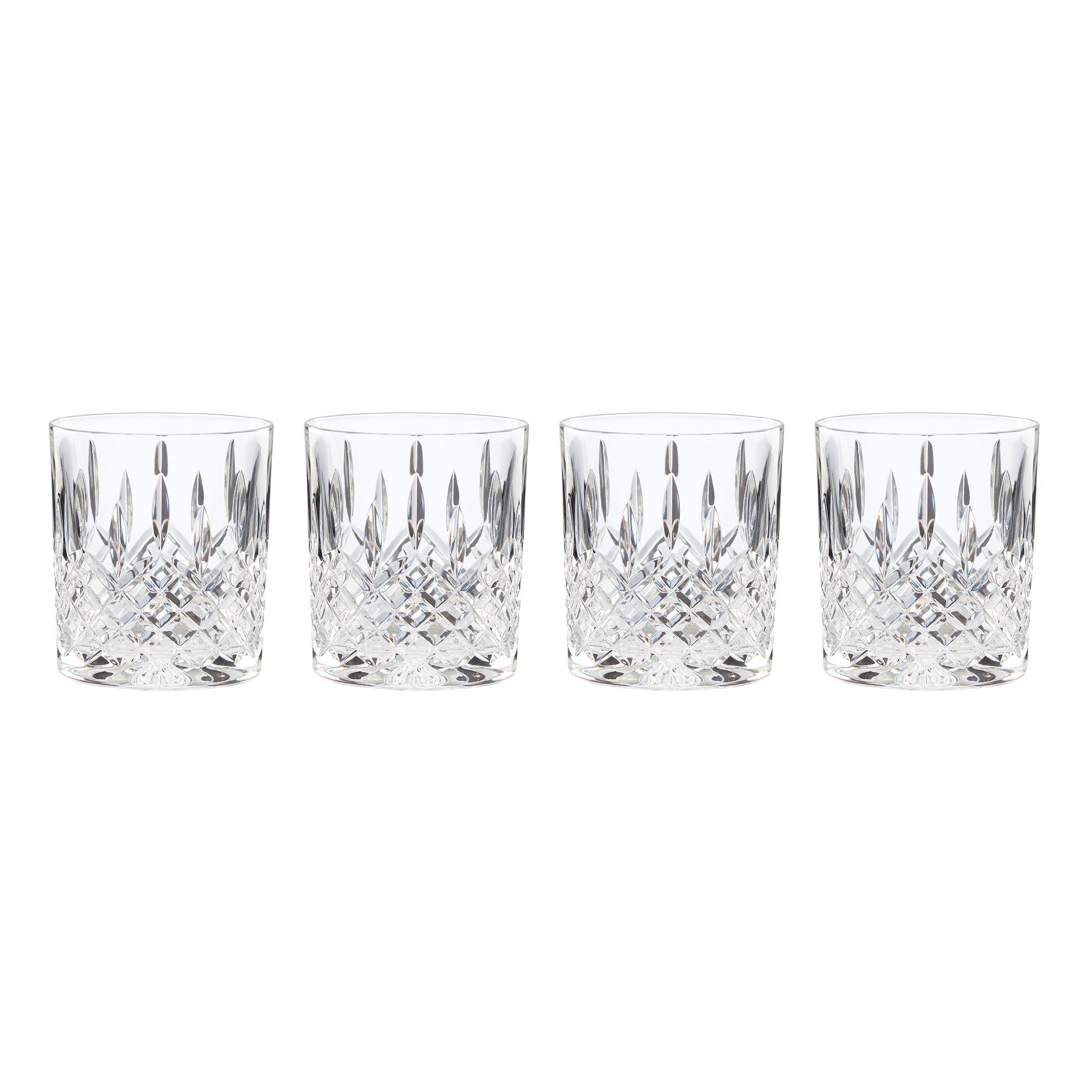 Premium Hamilton Crystal Double Old Fashioned Glasses Set of 4 - Elegant Whiskey Glasses for Cocktails, Bourbon & Scotch - Perfect for Home Bars, Gifts & Entertaining