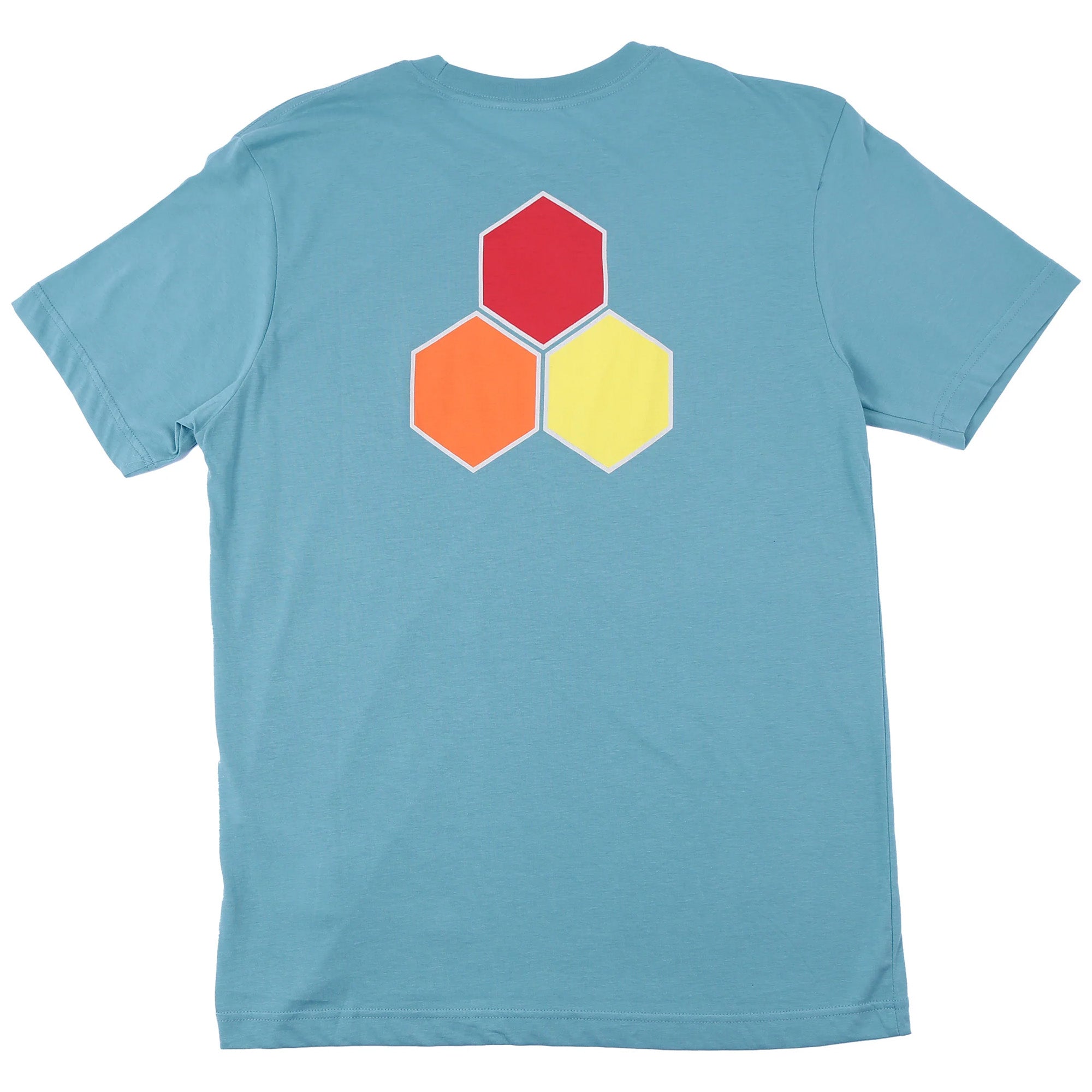 Channel Islands Classic Hex Men's Short Sleeve T-Shirt - Aqua Blue - Comfortable Casual Wear for Surfing, Beach & Everyday Outfits