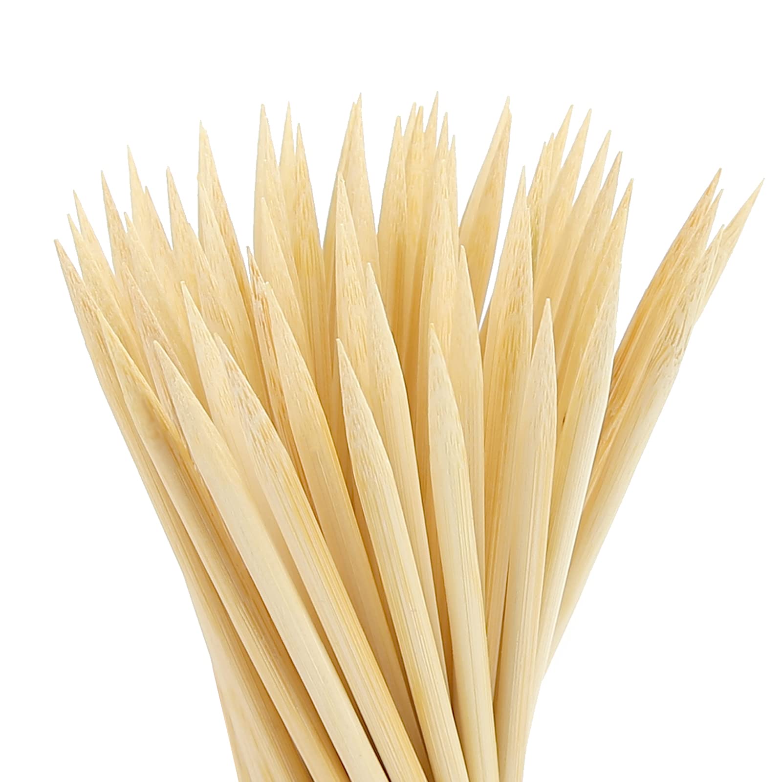Premium 5mm x 6.25 Inch Birch Bamboo Skewer Sticks for Candy Apples, Cotton Candy, Rock Candy & BBQ - Food Safe Wooden Sticks for Caramel Apples, Lollipops, Corn Dogs & Party Treats