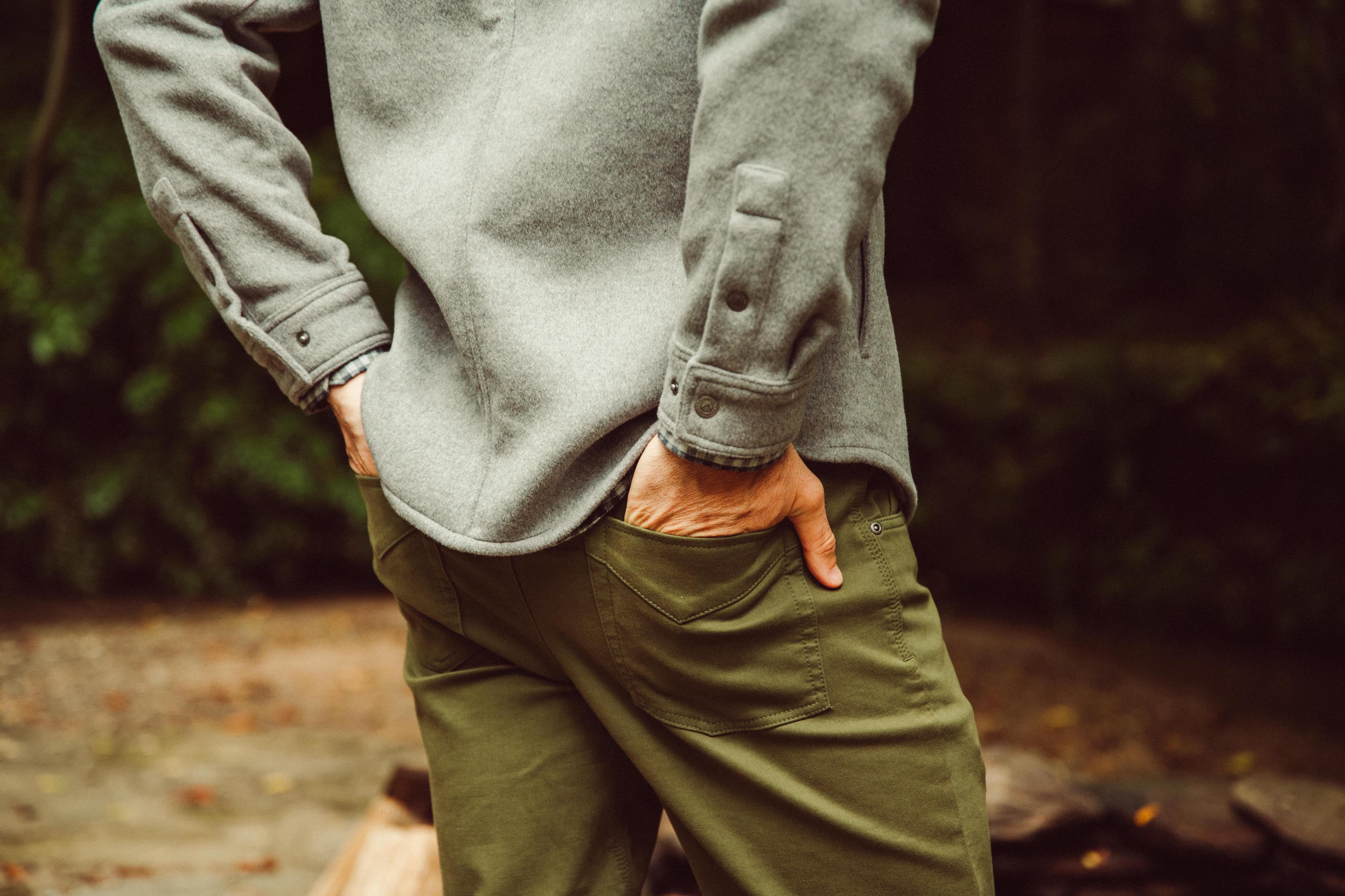 Dover Wool Shirt Jacket for Men - Warm Fleece Lined Winter Coat - Outdoor Hiking & Casual Wear