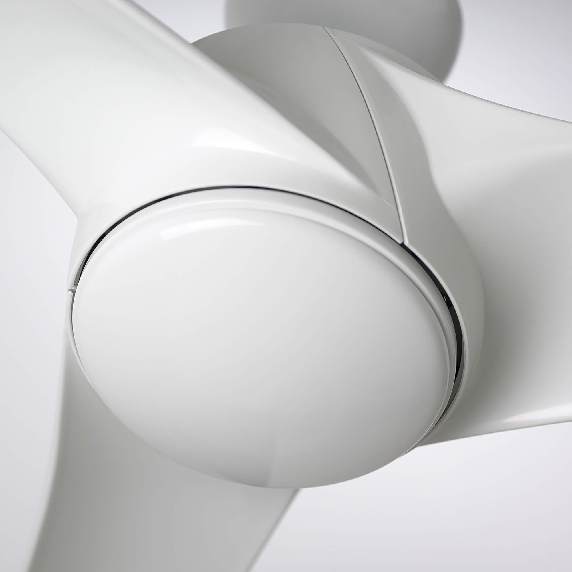 Luminance Kathy Ireland HOME Luray 60-Inch Eco-Friendly Large Ceiling Fan with Dimmable LED Light | Premium DC Motor & Wall Control | Contemporary 3-Blade Design | Indoor/Outdoor Damp Rated (White) – Perfect for Living Rooms, Bedrooms, and Covered Patios