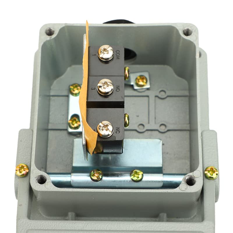 Fielect Heavy Duty Foot Switch 380V 15A SPDT NO NC Aluminum Momentary Pedal Switch - Industrial Control, Machinery, Medical Equipment, Grey