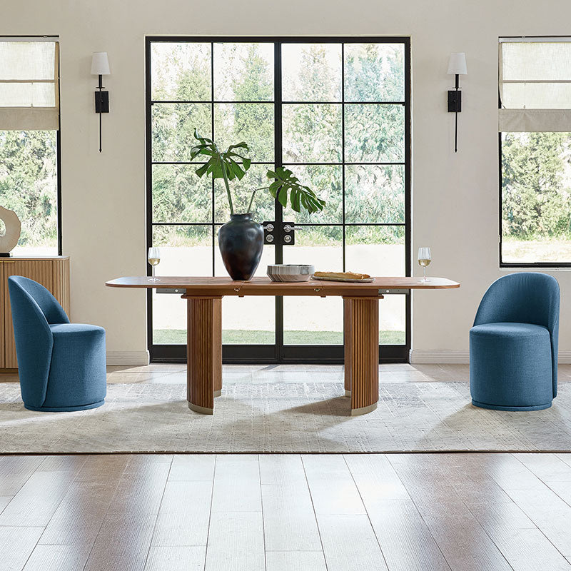 Modern Curved Back Swivel Dining Chair - Ergonomic Comfort for Kitchen, Dining Room & Office - Perfect for Home Decor & Entertaining Guests