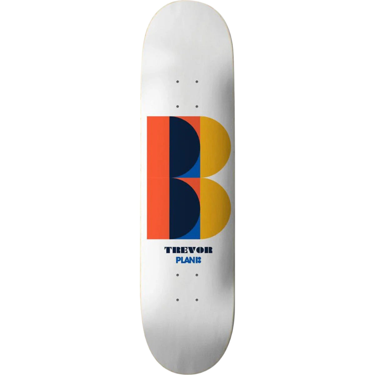 Plan B Trevor Deco Deck 8.0in Skateboard - Premium Maple Wood Cruiser Board for Street & Park Riding - Perfect for Commuting, Tricks & Urban Skateboarding