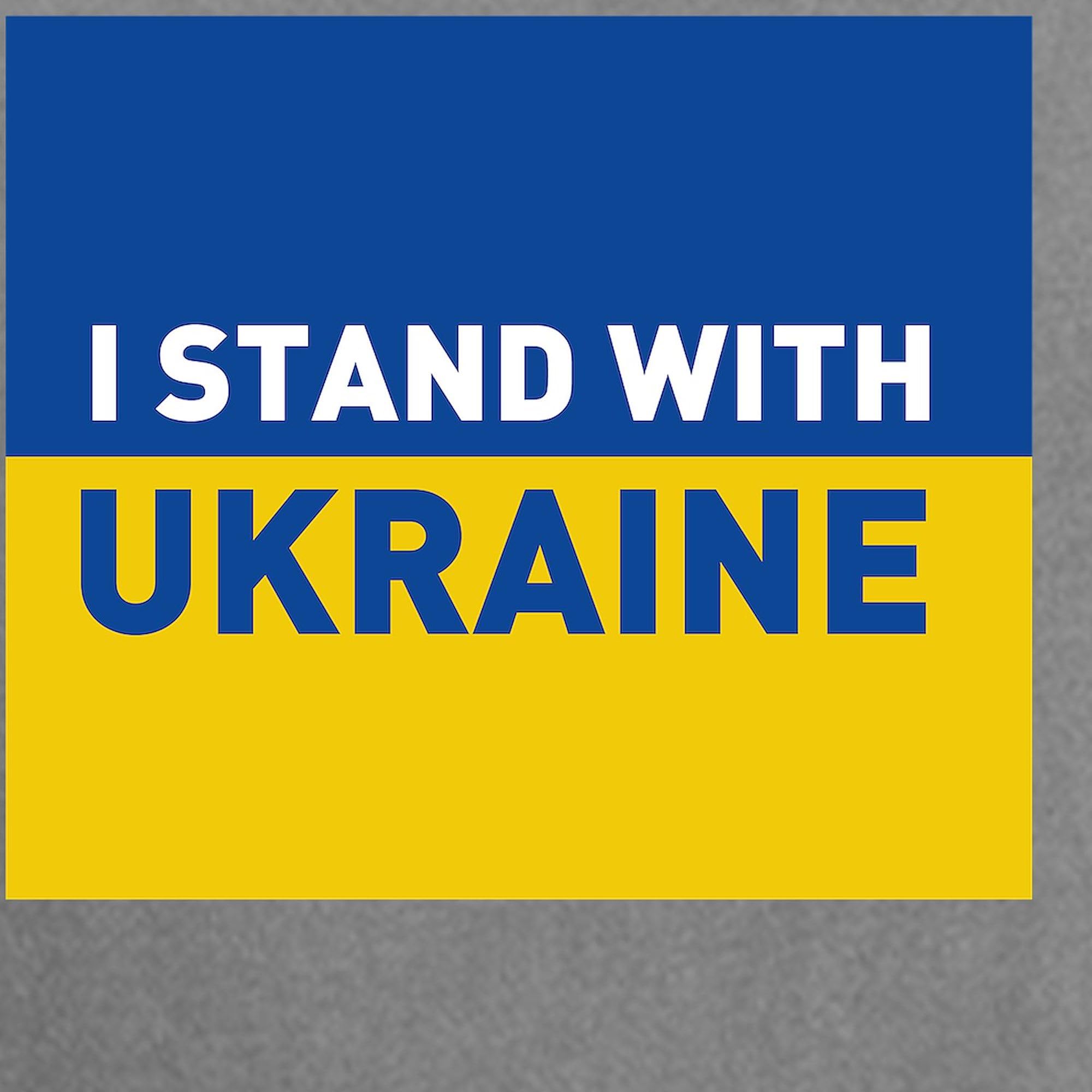 I Stand with Ukraine Women's T-Shirt - Comfort Colors Soft Cotton Tee - Support Ukraine with Stylish Casual Wear for Everyday & Events