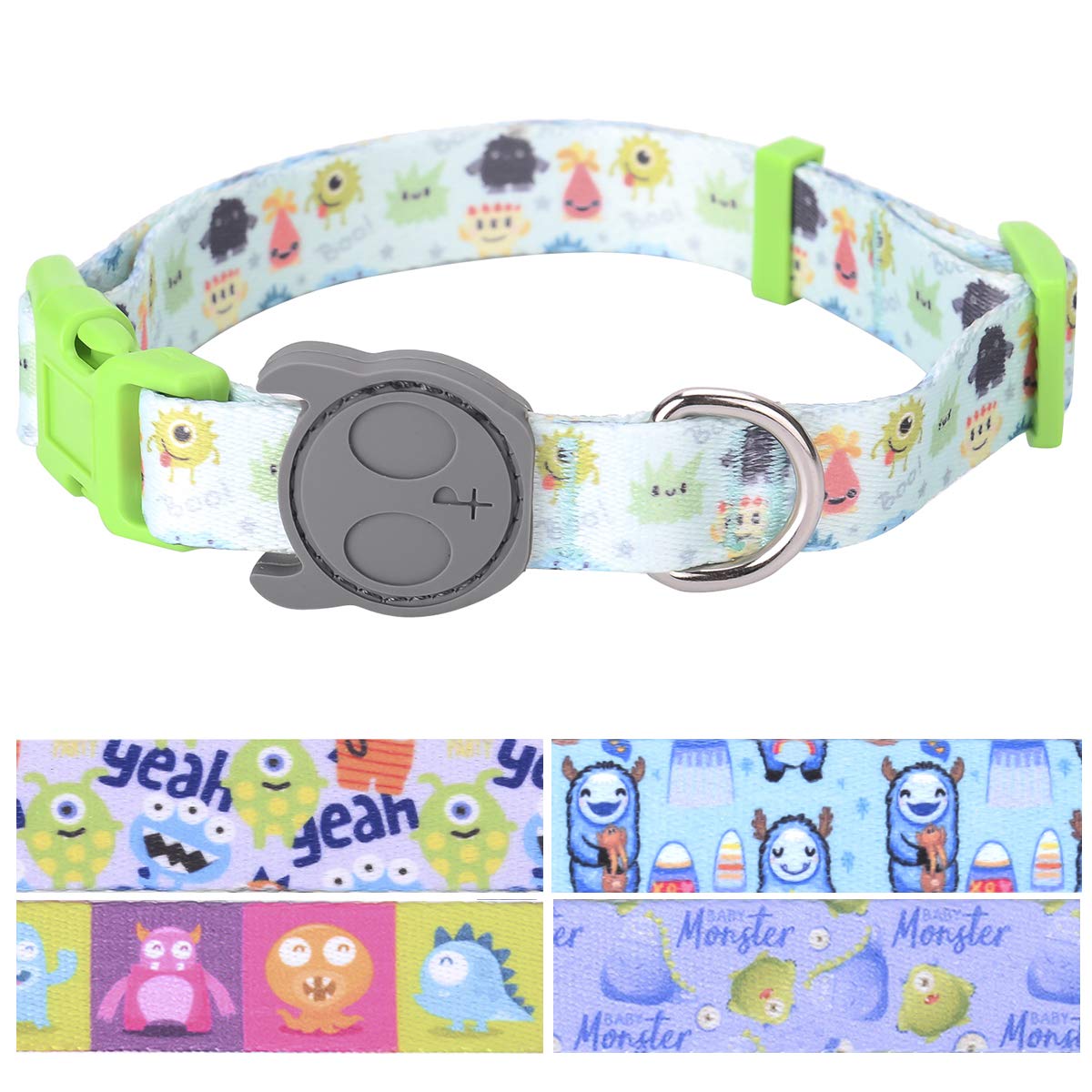 **PetANTastic Adjustable Small Dog Collar – Durable Soft & Heavy Duty with Cute Monster Design – Comfortable for Puppies & Adult Dogs – Perfect for Indoor & Outdoor Use**