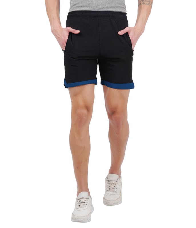 Blue & Black Men's Athletic Shorts - Lightweight Comfortable Gym Running Workout Shorts for Men - Perfect for Sports, Jogging, and Casual Wear