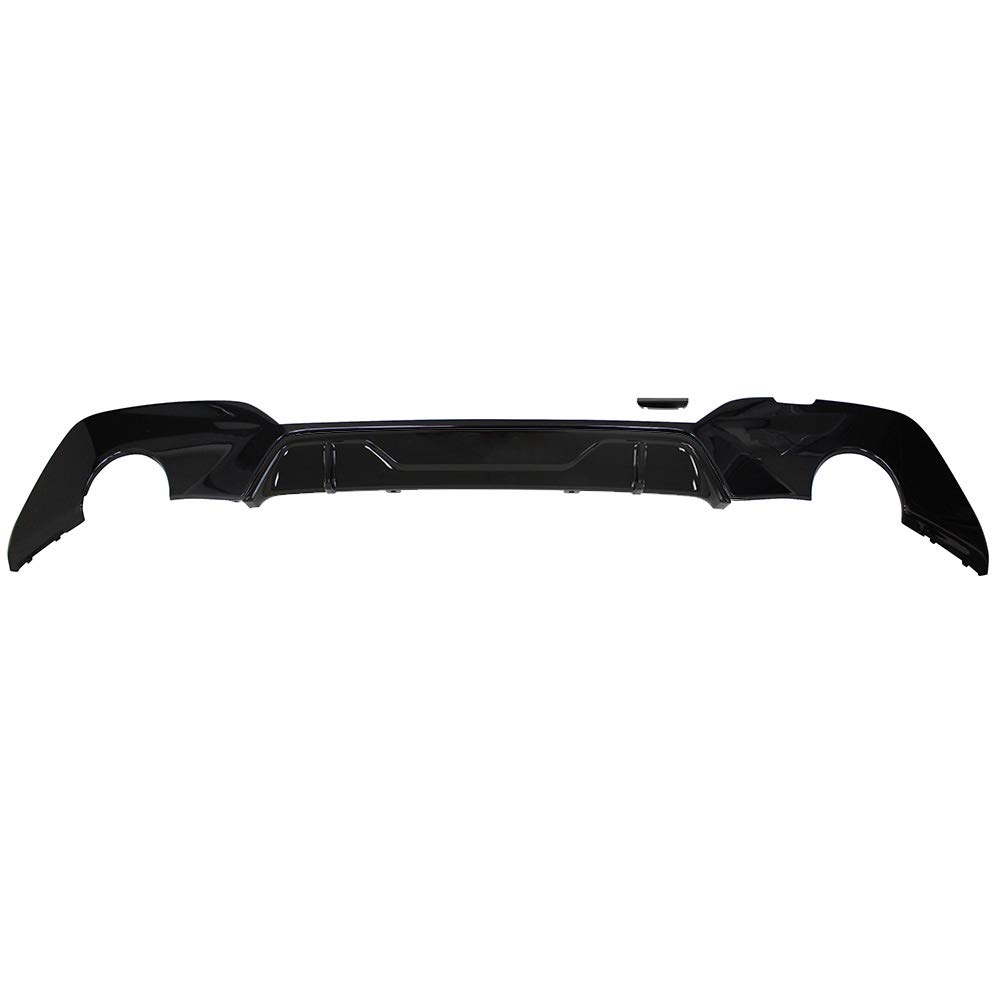 IKON MOTORSPORTS Rear Diffuser for 2019-2022 BMW G20 330 with M-Sport Bumper | M Performance Style M-Tech Rear Lip Diffuser in Gloss Black | Enhances Aerodynamics & Sporty Look for Street & Track Driving
