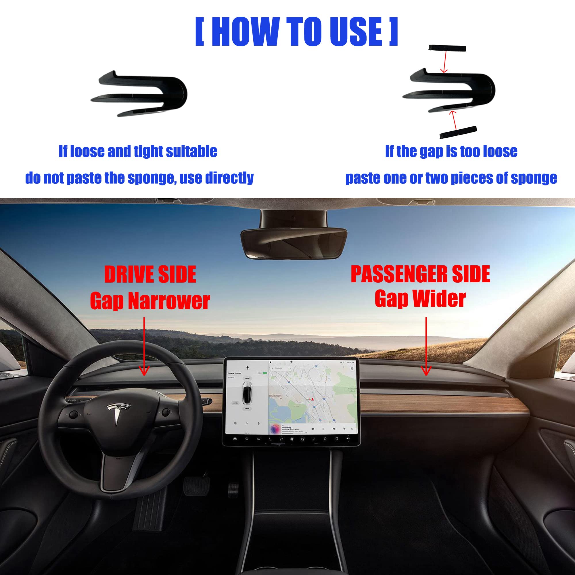 Tesla Air Freshener Adapter for Model 3 & Y - Premium Vent Clip Accessories (2 Pack) - Perfect for Car Freshening & Custom Scent Experience