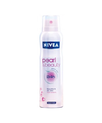 Nivea Pearl & Beauty Deodorant Spray for Women - 150ml Fresh Scent, 48h Protection | Daily Use, Gym & Work