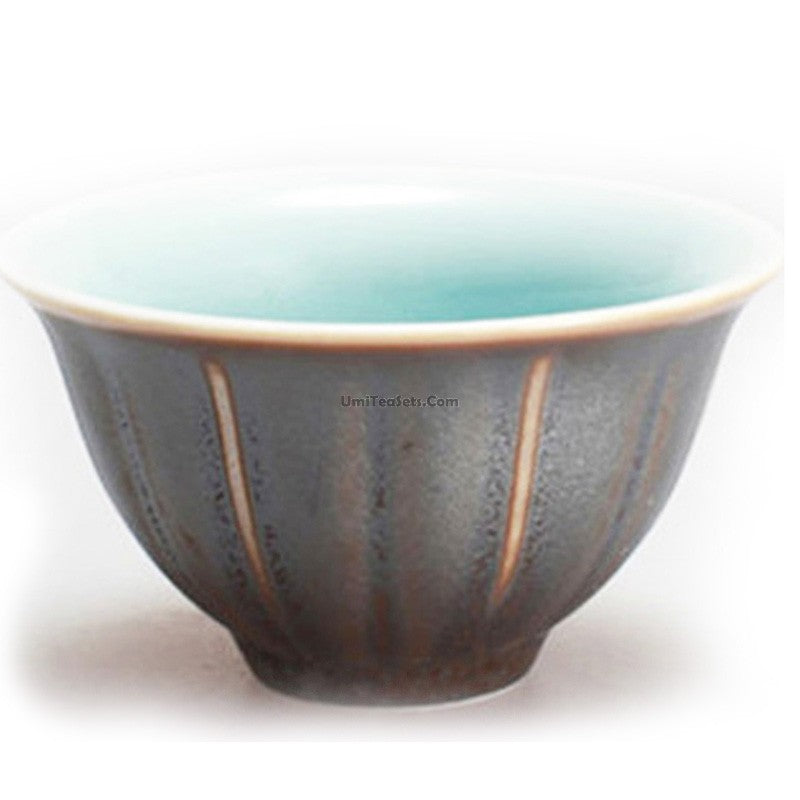 Premium Iron Cast Gongfu Tea Cup Set of 2 - Traditional Chinese Tea Ceremony Cups for Oolong & Pu-erh Tea - Perfect for Home Tea Brewing, Meditation & Gift Giving