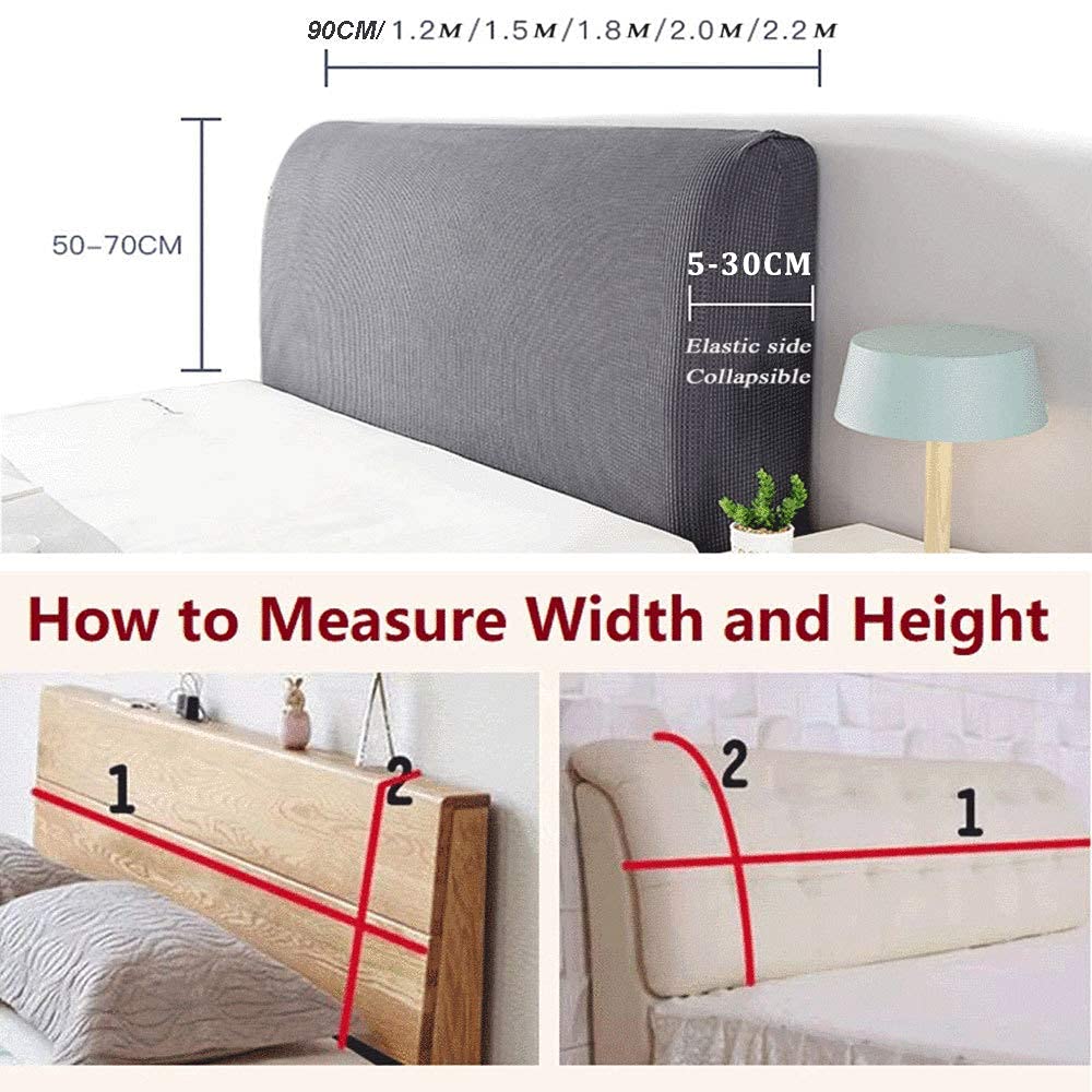 EFELIM Stretch Bed Headboard Slipcover for Queen, Full, King & Cal King Size Beds - Curved Upholstered Headboard Dustproof Protector Cover (Red, King: 75-82.6in) - Perfect for Bedroom Decor, Dust Protection & Furniture Refresh