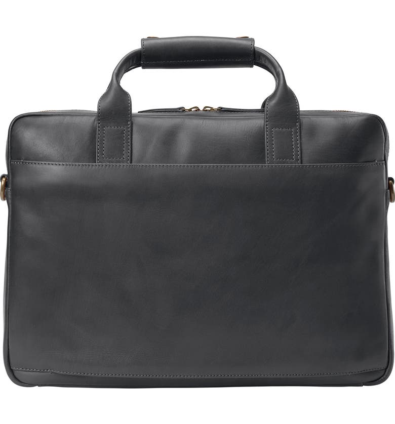 Johnston & Murphy Rhodes Genuine Leather Briefcase for Men - Professional Business Laptop Bag with Adjustable Shoulder Strap - Perfect for Office, Travel & Commuting