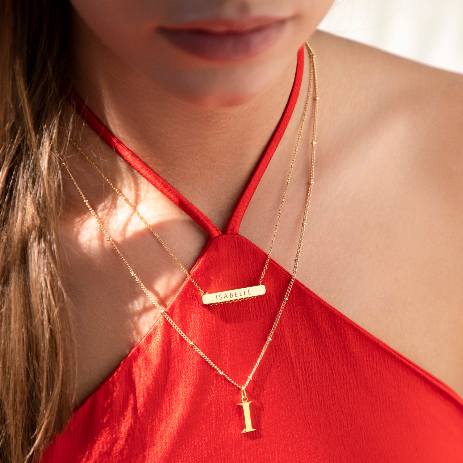 I Initial Pendant Necklace in Gold - Elegant Personalized Jewelry Gift for Women, Perfect for Birthdays, Anniversaries & Special Occasions