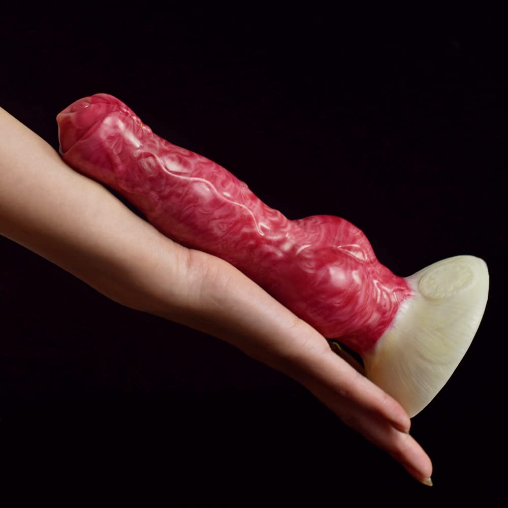 Premium Liquid Silicone Alien/Fido Dildo with Strong Suction Cup - Realistic BeHorny Adult Sex Toy for Solo Play & Couples Intimacy - Waterproof & Body-Safe for Shower, Bedroom & BDSM Scenes
