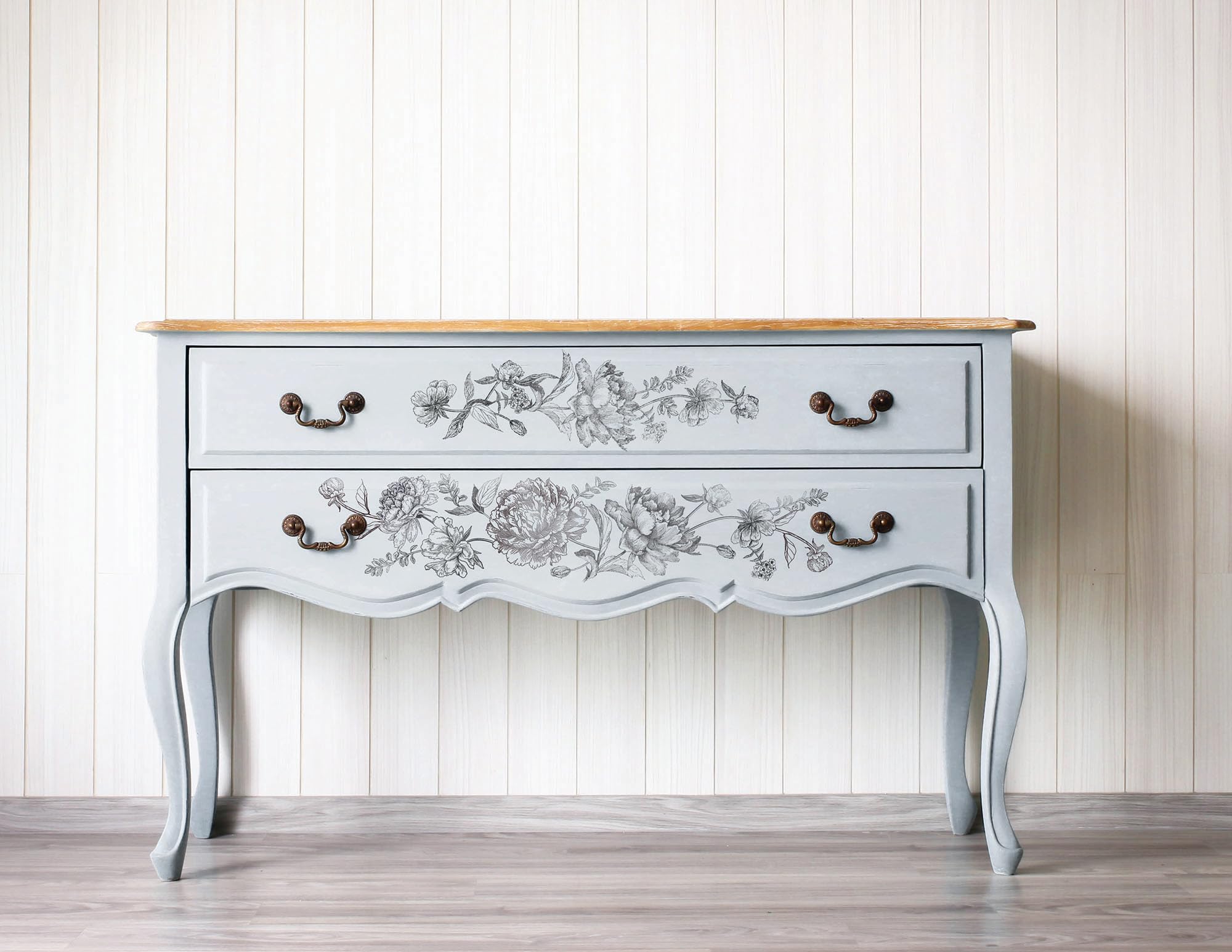 Redesign Decor Clear-Cling Stamps - Linear Floral Wall Decals for DIY Wall Art, Furniture & Home Decor | Perfect for Bedroom Nightstand, Vanity Table, Dressing Table & Office Desk | Easy Peel & Stick Design for Wall Painting & Home Makeover