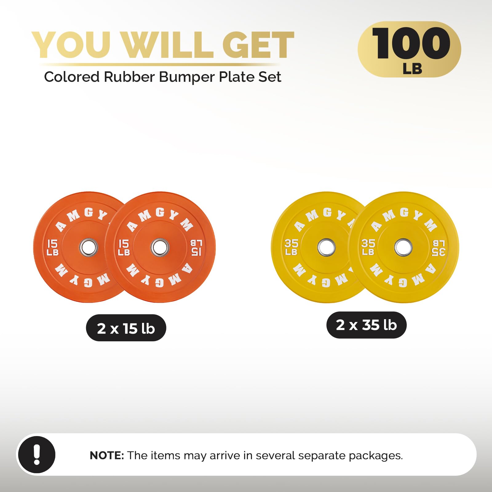 Olympic Rubber Bumper Plates Set - 2 Inch Steel Insert Weight Plates for CrossFit, Powerlifting & Strength Training - Durable Colored Bumper Weights for Home Gym & Commercial Use (Single/Pair Options)