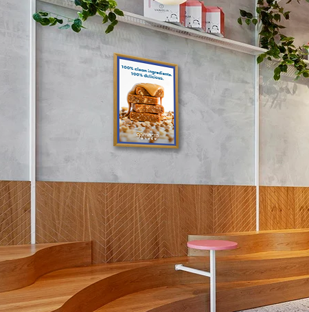 24x48 Designer Wood Snap Frames with 1 Wide Matboard - Premium Poster Display for Home, Office & Gallery Decor
