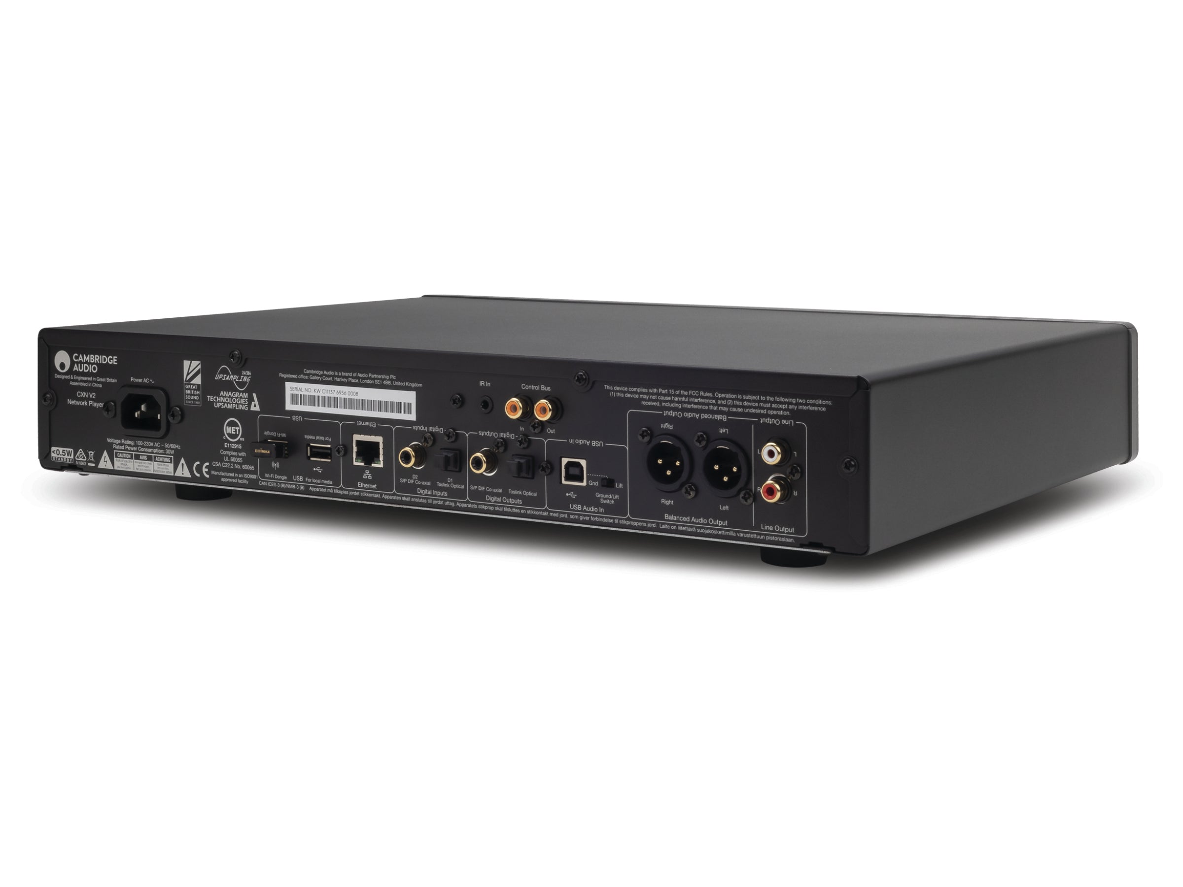 Cambridge Audio CXN (V2) Network Music Streamer - High-Resolution Wireless Audio Player for Home & Studio - Perfect for Streaming Spotify, Tidal & Hi-Fi Music Systems
