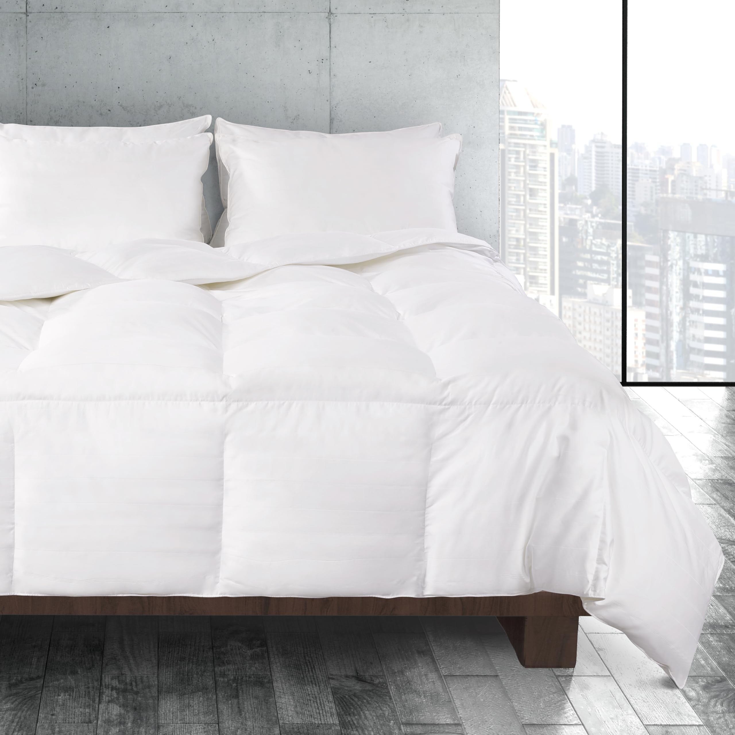 Calvin Klein King Size Down Alternative Comforter - Luxurious 100% Cotton Duvet Insert, Ultra Soft & Breathable for All-Season Warmth | Perfect for Master Bedroom, Guest Room & Cozy Home Decor