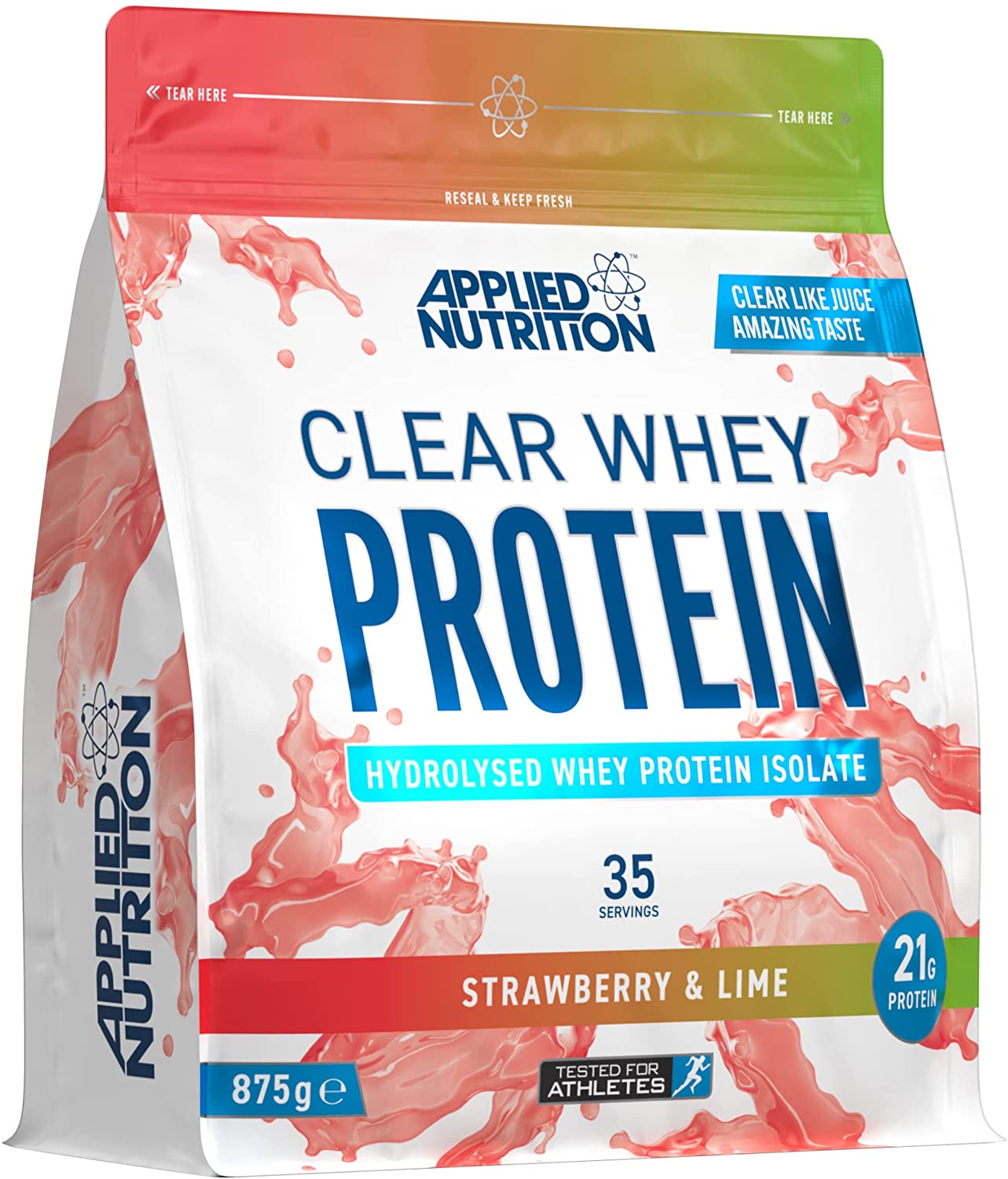 Applied Nutrition Clear Whey Isolate Protein Powder - 875g (35 Servings) | Low-Calorie Post-Workout Recovery & Muscle Building Supplement for Athletes & Fitness Enthusiasts