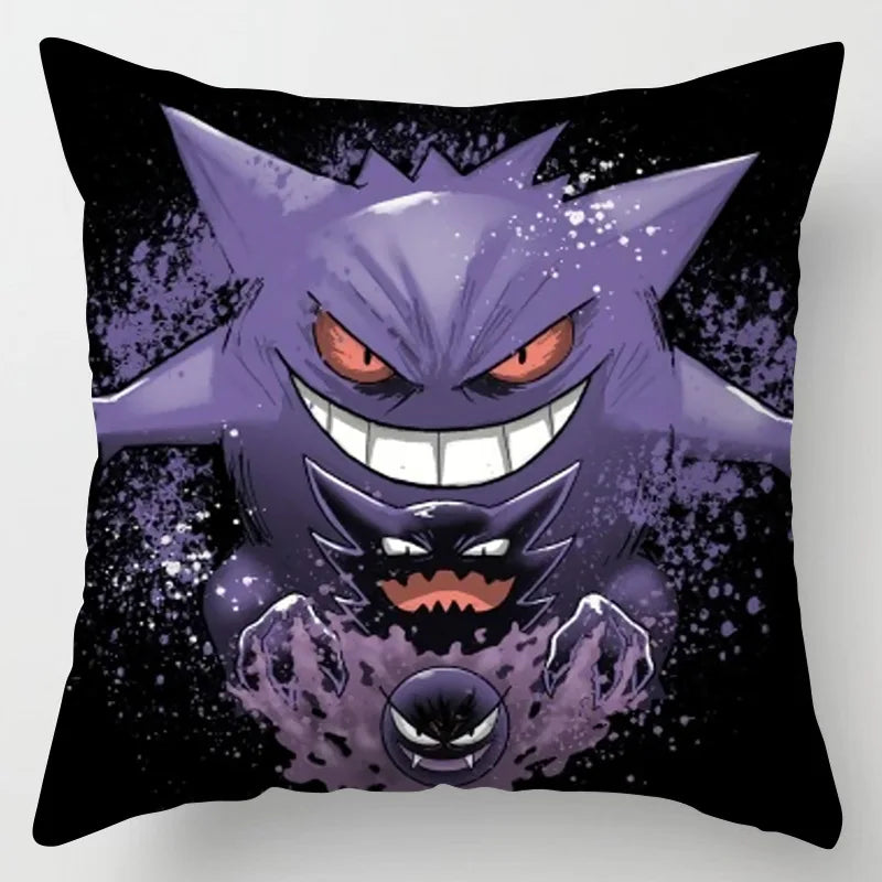 Pokemon Pillow & Cushion Covers - Soft Anime Character Bedding Decor for Kids Room, Gaming Chair, Sofa & Car Accessories