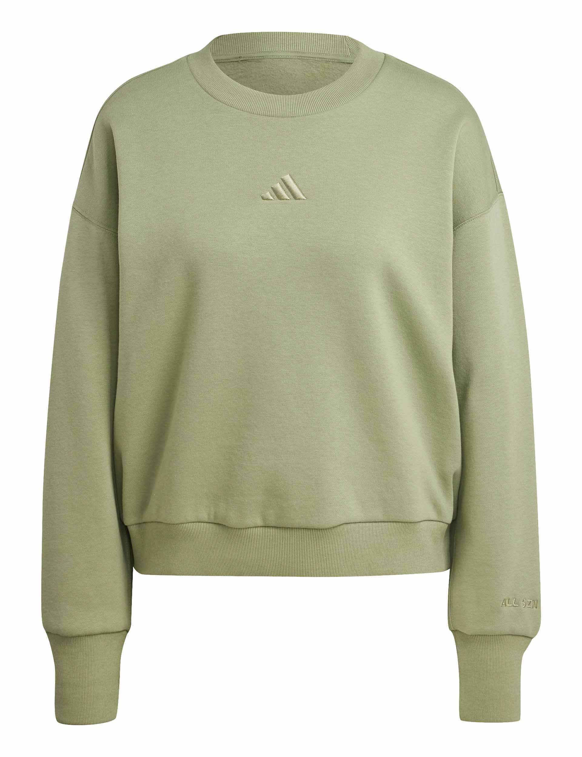 ALL SZN Fleece Loose Sweatshirt for Women - Cozy Oversized Pullover in Tent Green - Perfect for Casual Wear, Lounge & Outdoor Activities