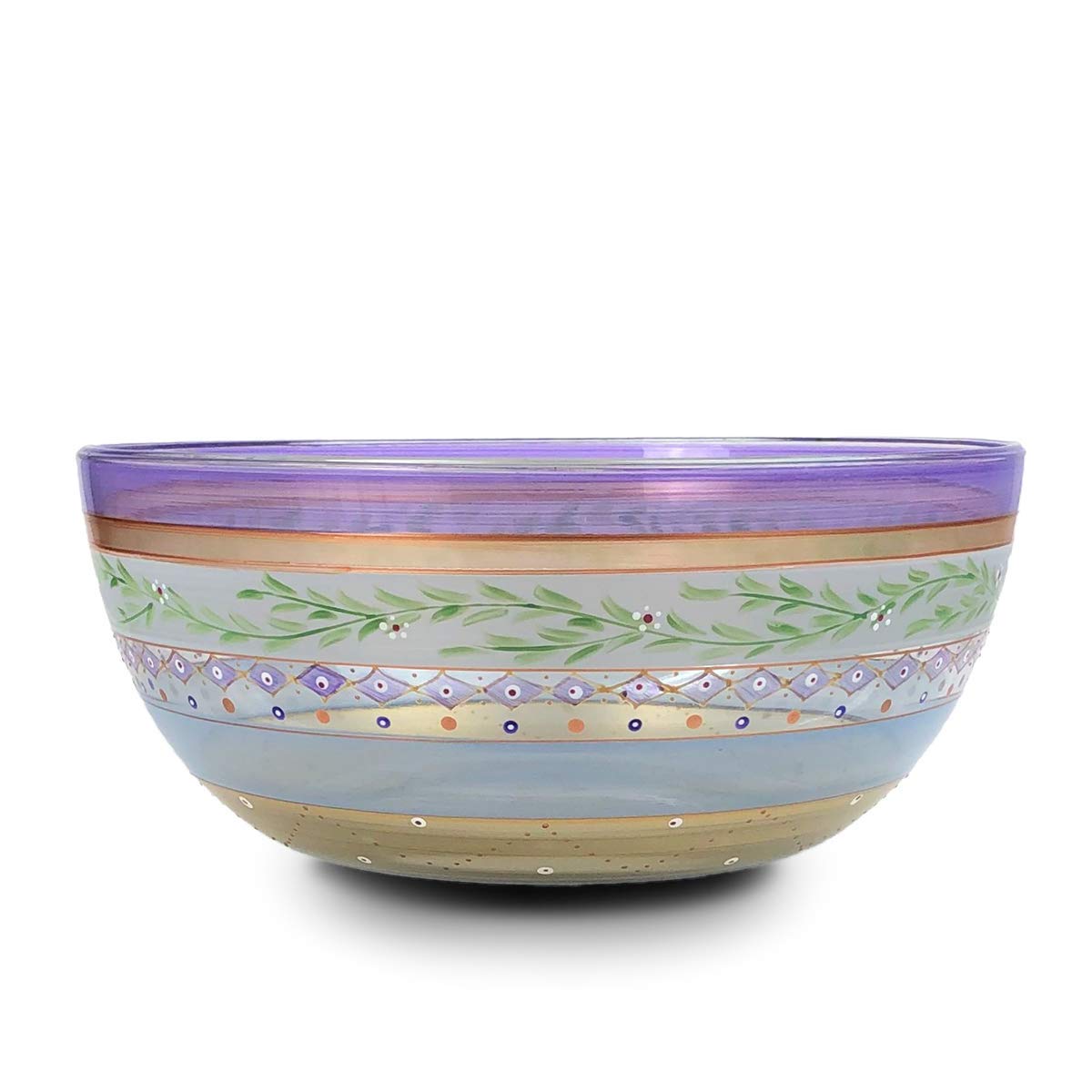 Hand Painted Moroccan Mosaic Salad Bowl - 11