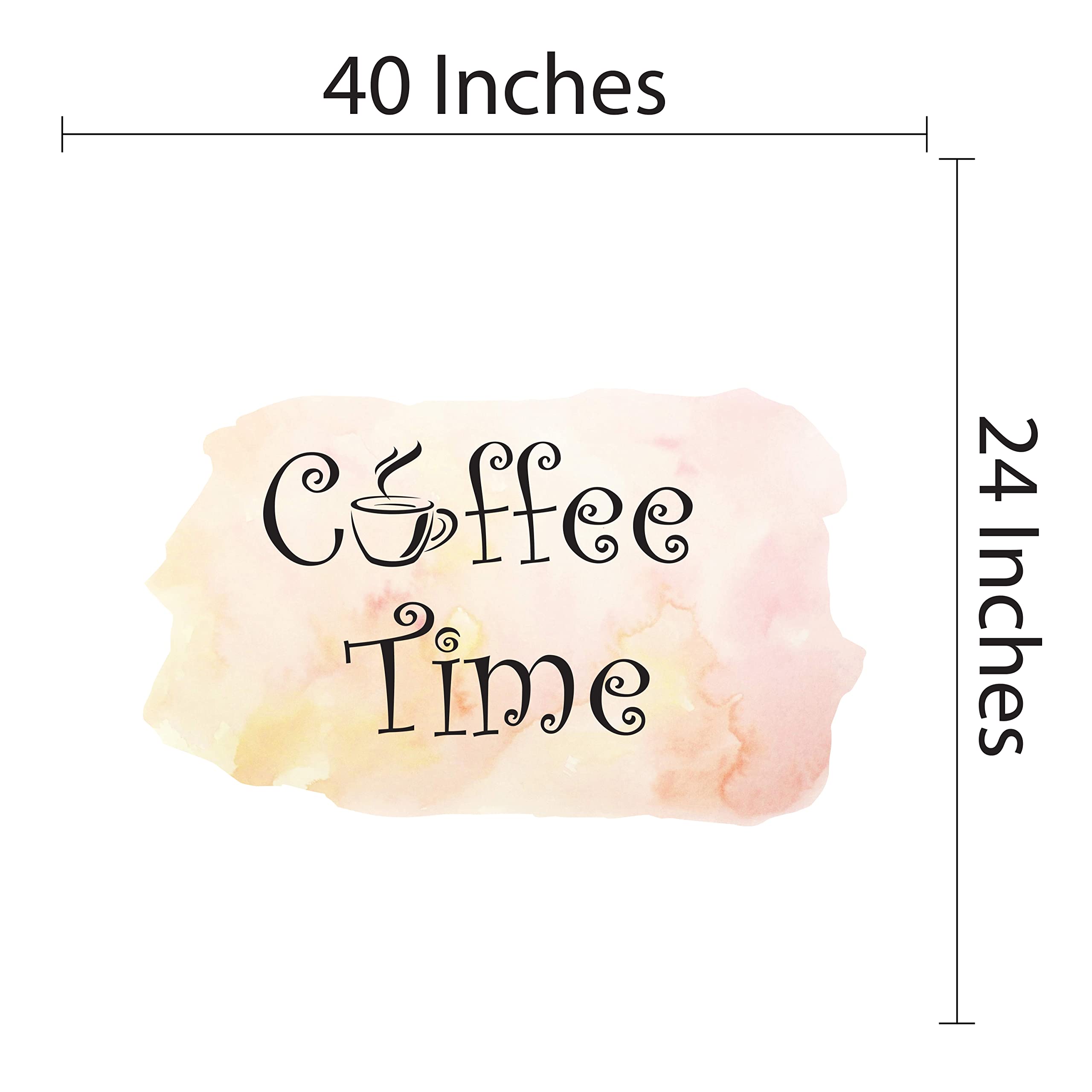 Vinyl Coffee Mug Wall Decal - 40x24 Inch Kitchen Decor for Coffee Lovers