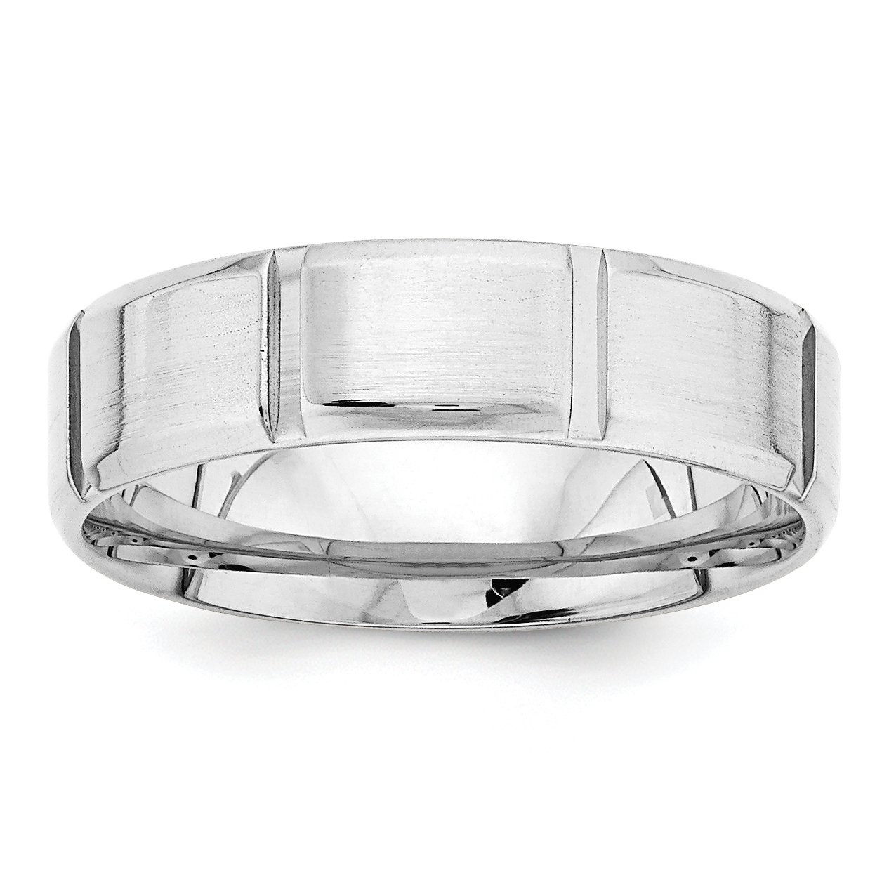 14K White Gold Comfort Fit Wedding Band Ring for Men & Women